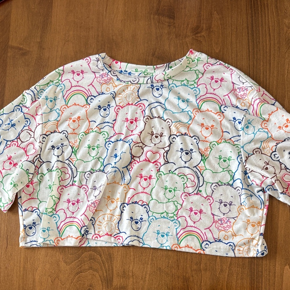 SHEIN Multicolor CareBear Print Crop Top